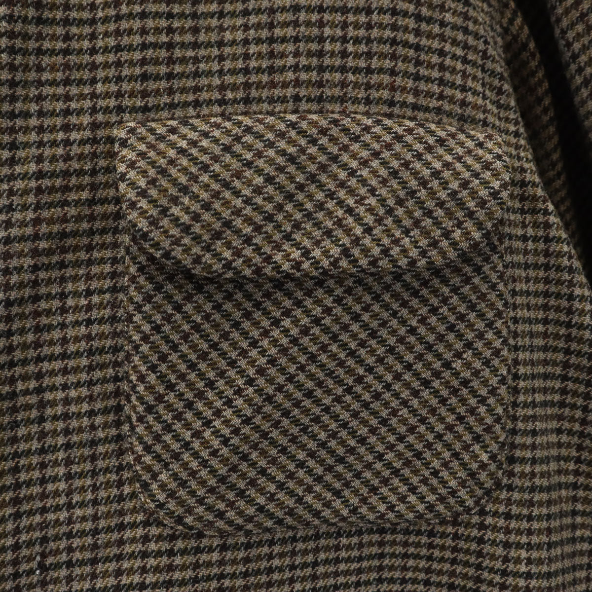 PENDLETON ペンドルトン 60s ヴィンテージ ハウンドトゥース柄 長袖 オープンカラー ウールシャツ L ブラウン 千鳥格子 メンズ