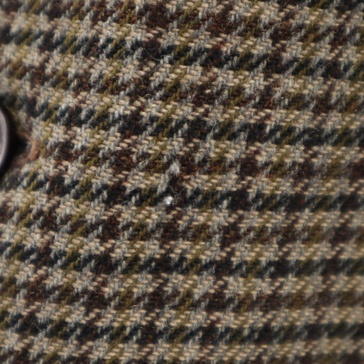PENDLETON ペンドルトン 60s ヴィンテージ ハウンドトゥース柄 長袖 オープンカラー ウールシャツ L ブラウン 千鳥格子 メンズ