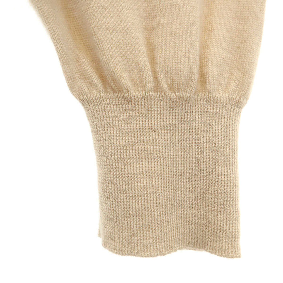 Herno ヘルノ イタリア製 カシミヤ シルクブレンド スカーフ柄 長袖 ニット 40 ベージュ レディース