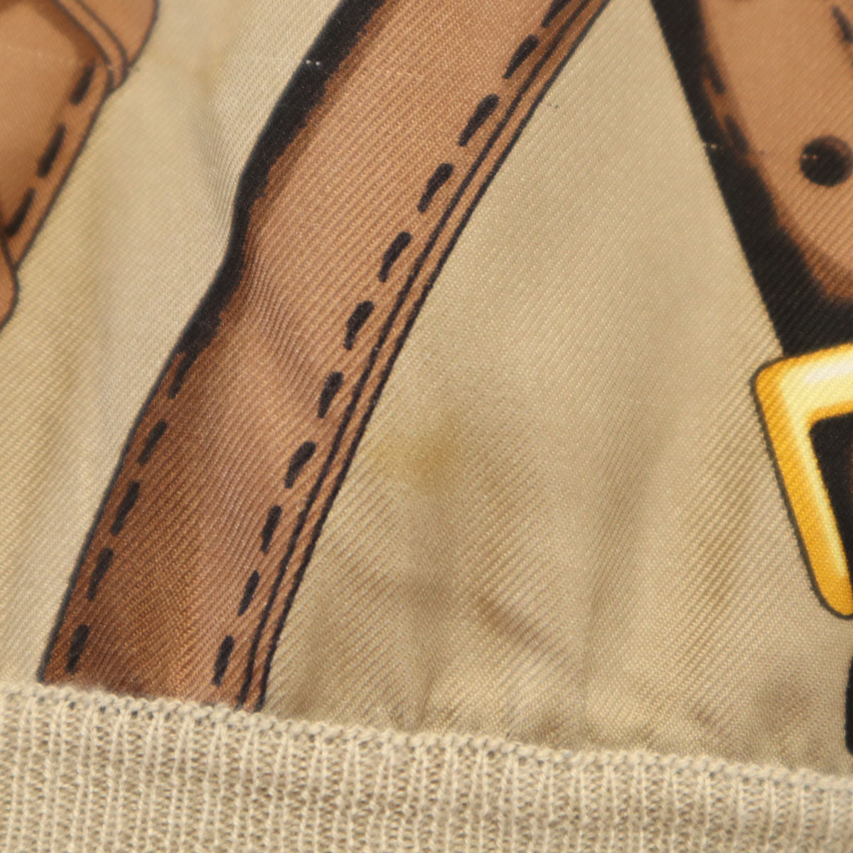 Herno ヘルノ イタリア製 カシミヤ シルクブレンド スカーフ柄 長袖 ニット 40 ベージュ レディース