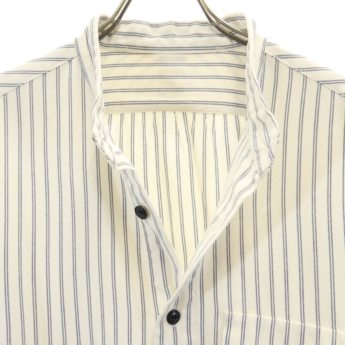 snowpeak スノーピーク TAKIBI 焚 ストライプ柄 長袖 シャツワンピース M ホワイト アウトドア レディース