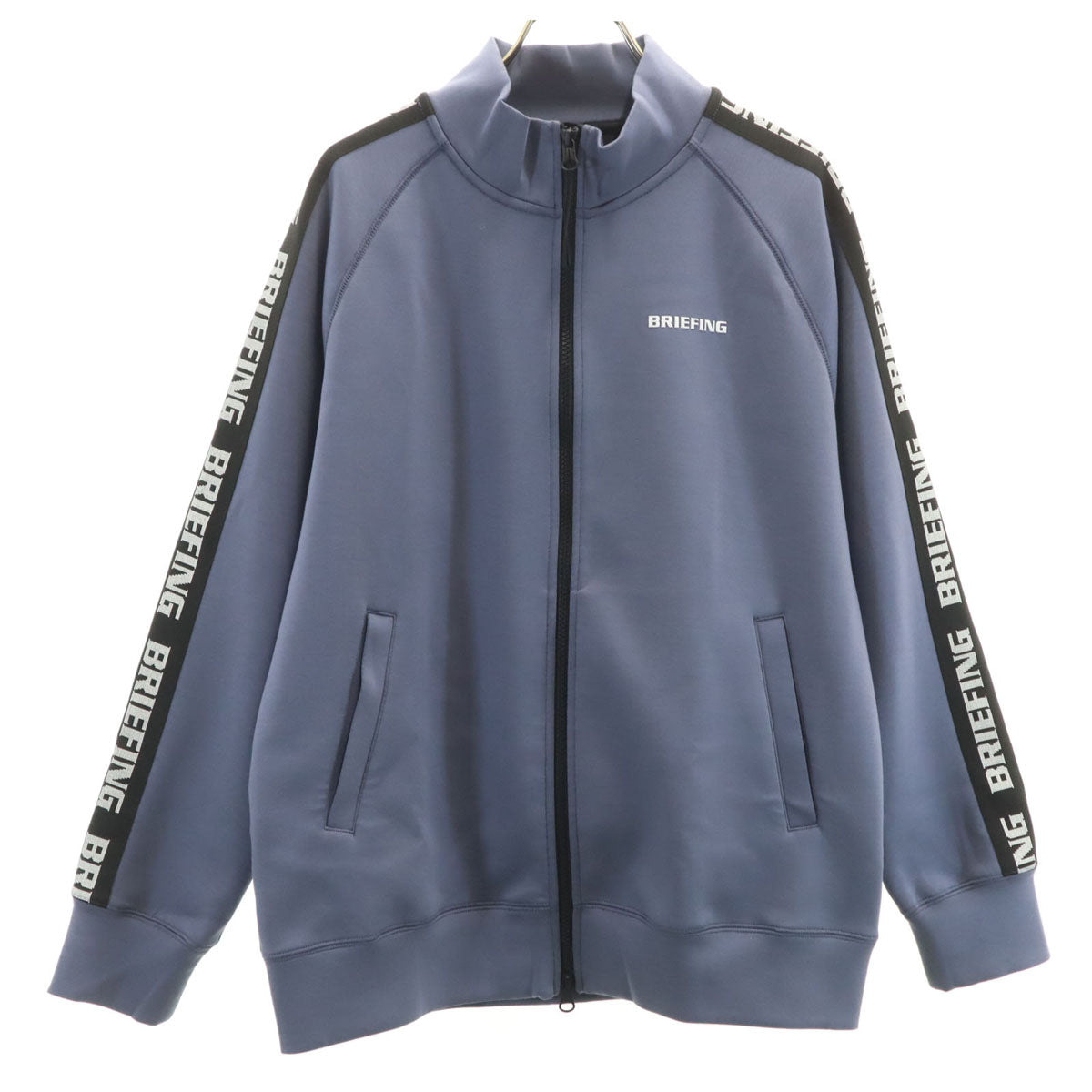 美品 BRIEFING ブリーフィング ゴルフ ダンボールニット ジップジャケット M ネイビーグレー メンズ