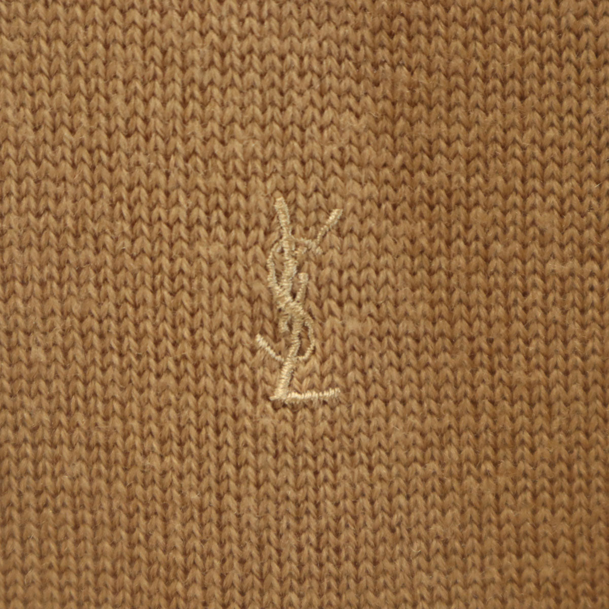 YVES SAINT LAURENT イヴサンローラン 90s オールド 長袖 Vネック ニットカーディガン M ブラウン レディース