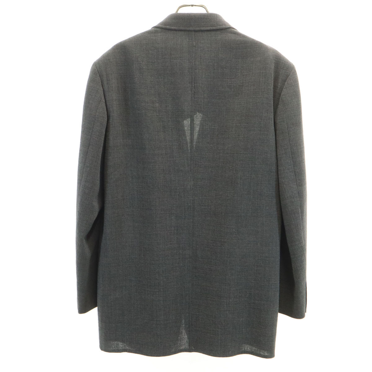 LANVIN CLASSIQUE ランバン クラシック 90s オールド チェック柄 テーラードジャケット 48-35 グレー メンズ