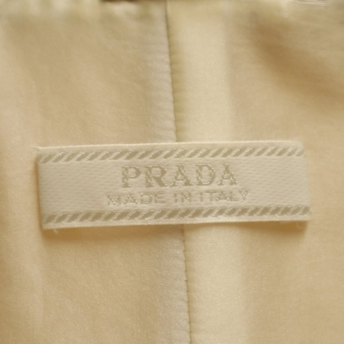 PRADA プラダ イタリア製 ステンカラーコート 44 ベージュ スプリング レディース