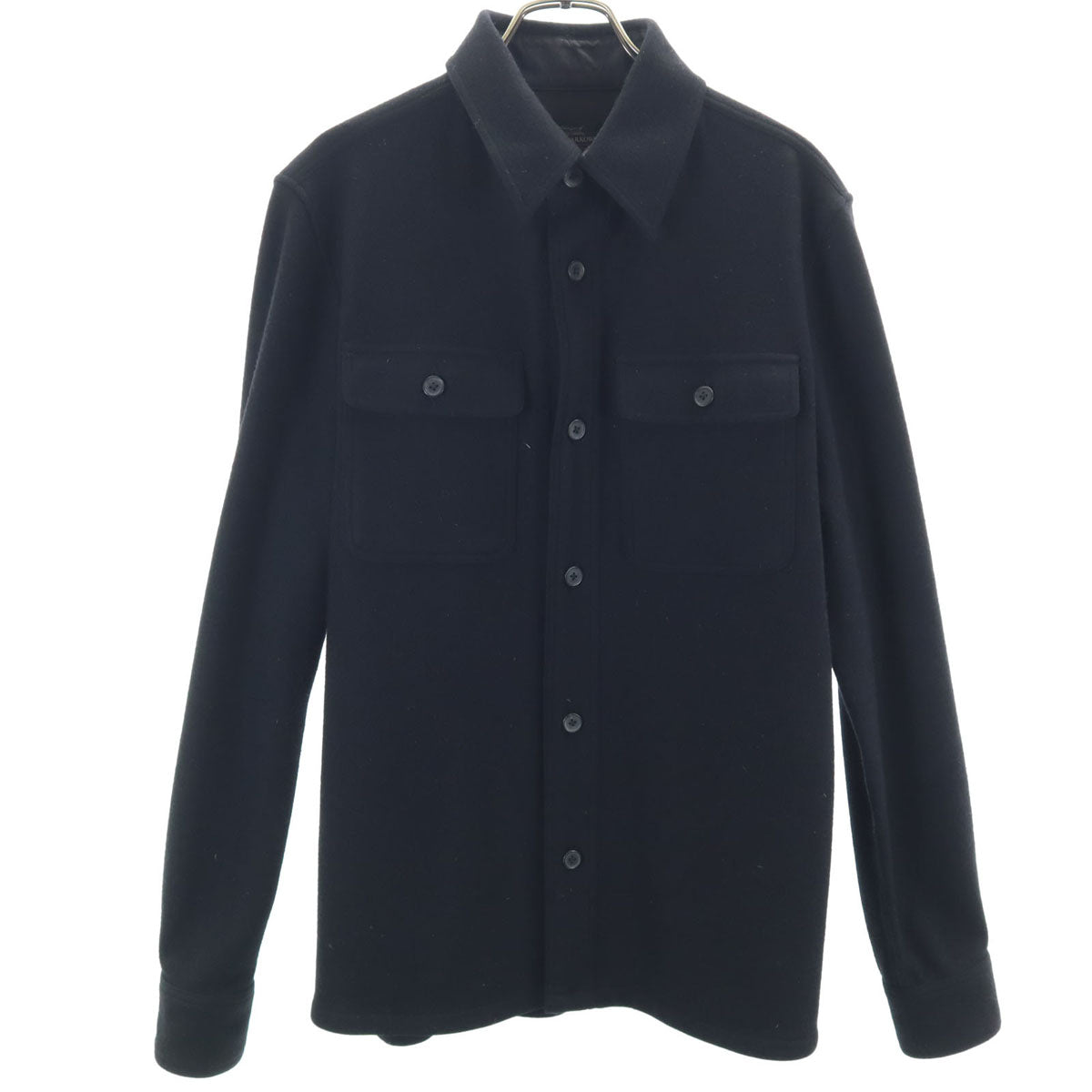 UNITED ARROWS ユナイテッドアローズ 長袖 ウールシャツ L ブラック メンズ