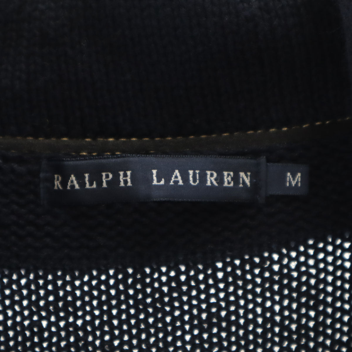 RALPH LAUREN ラルフローレン リネンブレンド 長袖 ショールカラー ニットカーディガン M ネイビー インパクト21 レディース