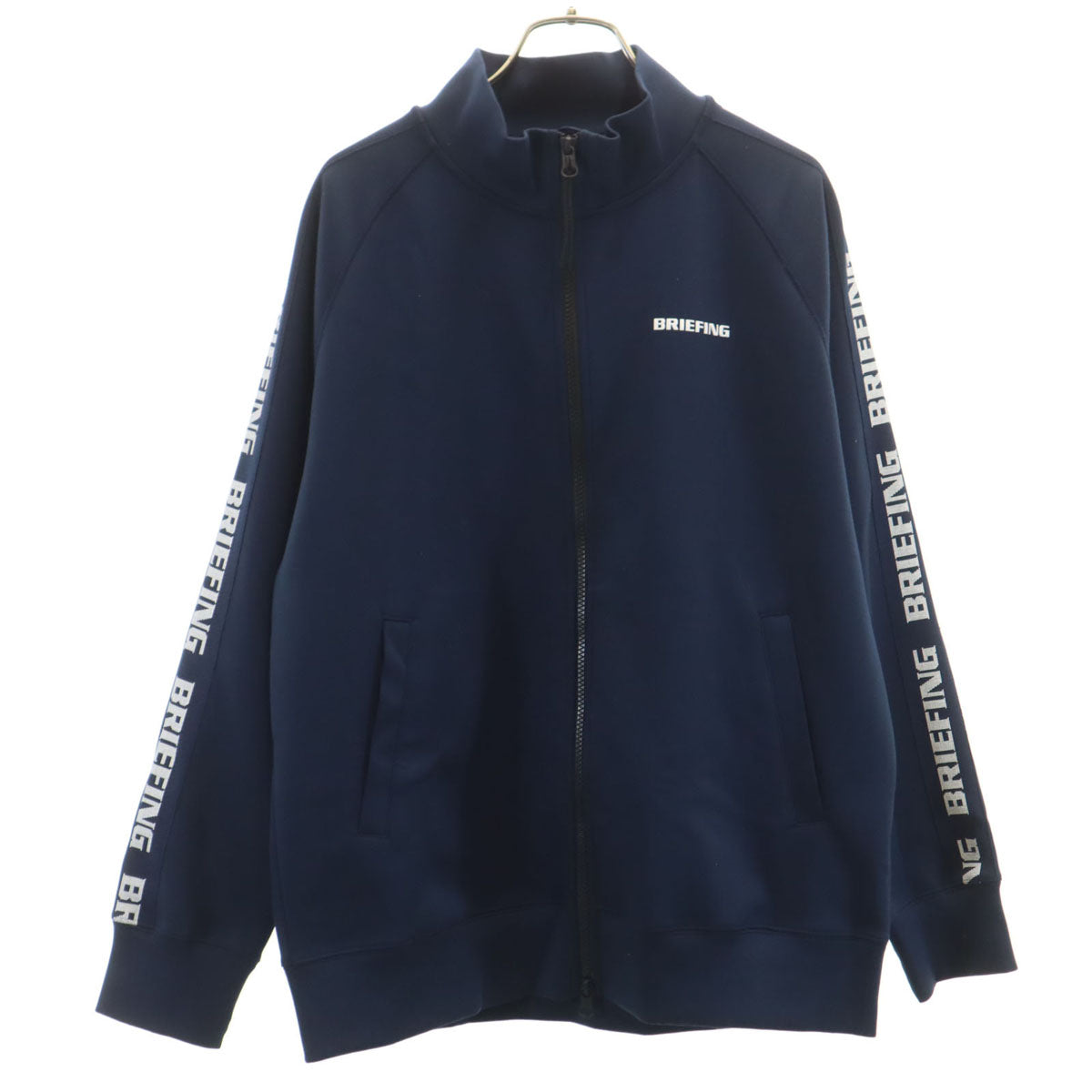美品 BRIEFING ブリーフィング ゴルフ ダンボールニット ジップジャケット M ネイビー メンズ