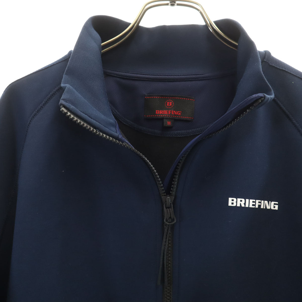 美品 BRIEFING ブリーフィング ゴルフ ダンボールニット ジップジャケット M ネイビー メンズ