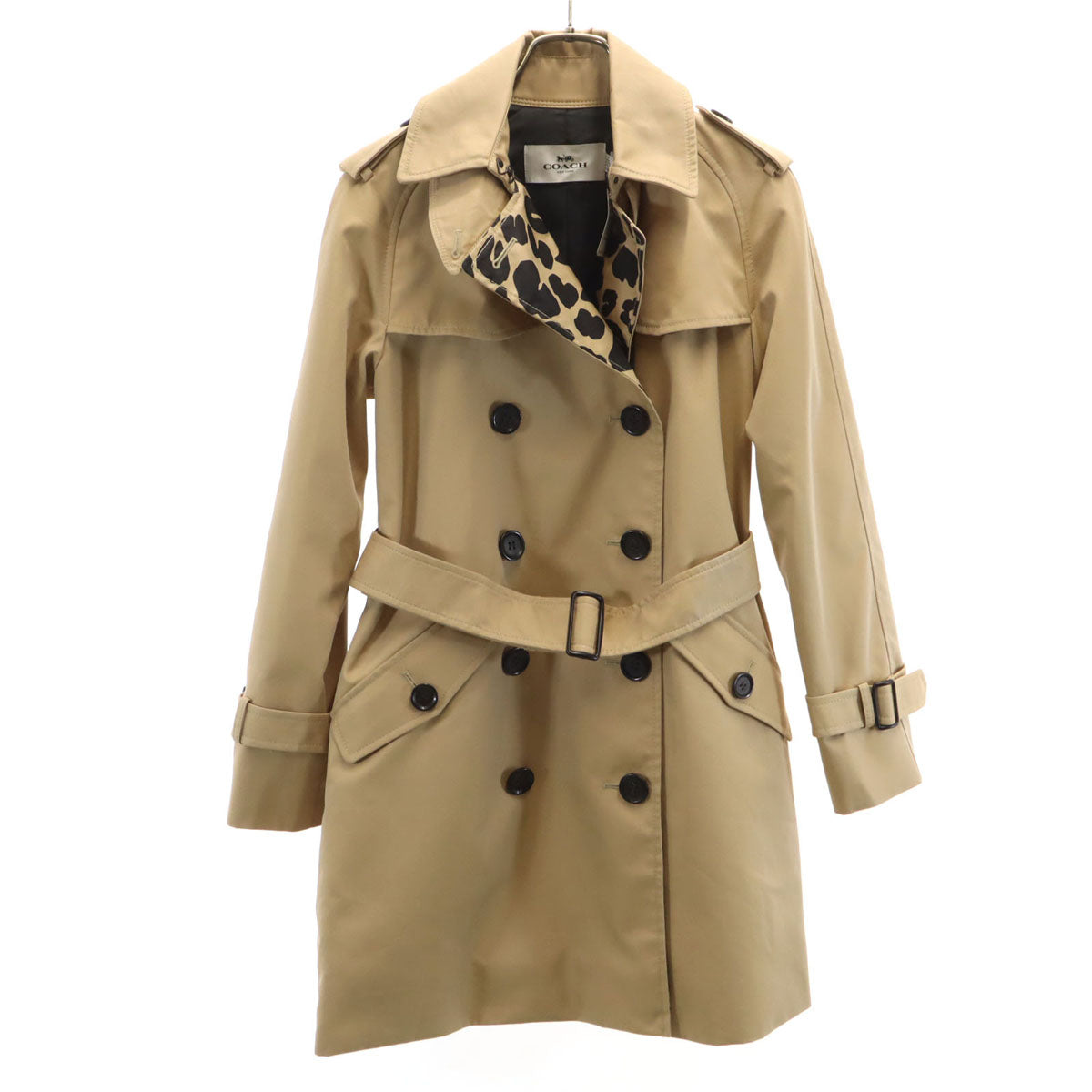 未使用 COACH コーチ トレンチコート XXS ベージュ F21833 レディース