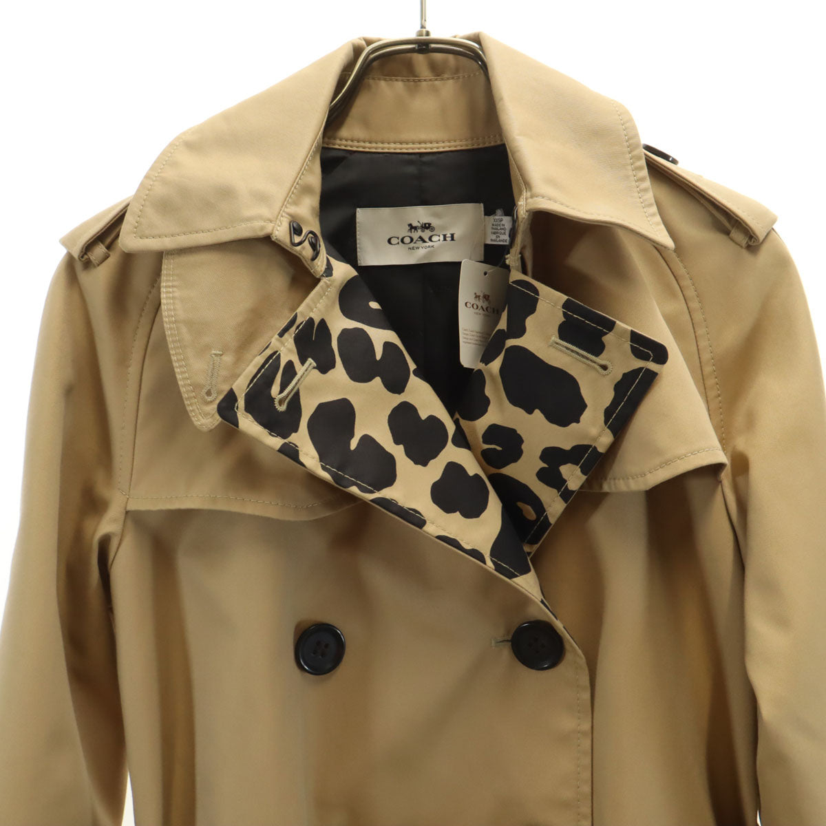 未使用 COACH コーチ トレンチコート XXS ベージュ F21833 レディース