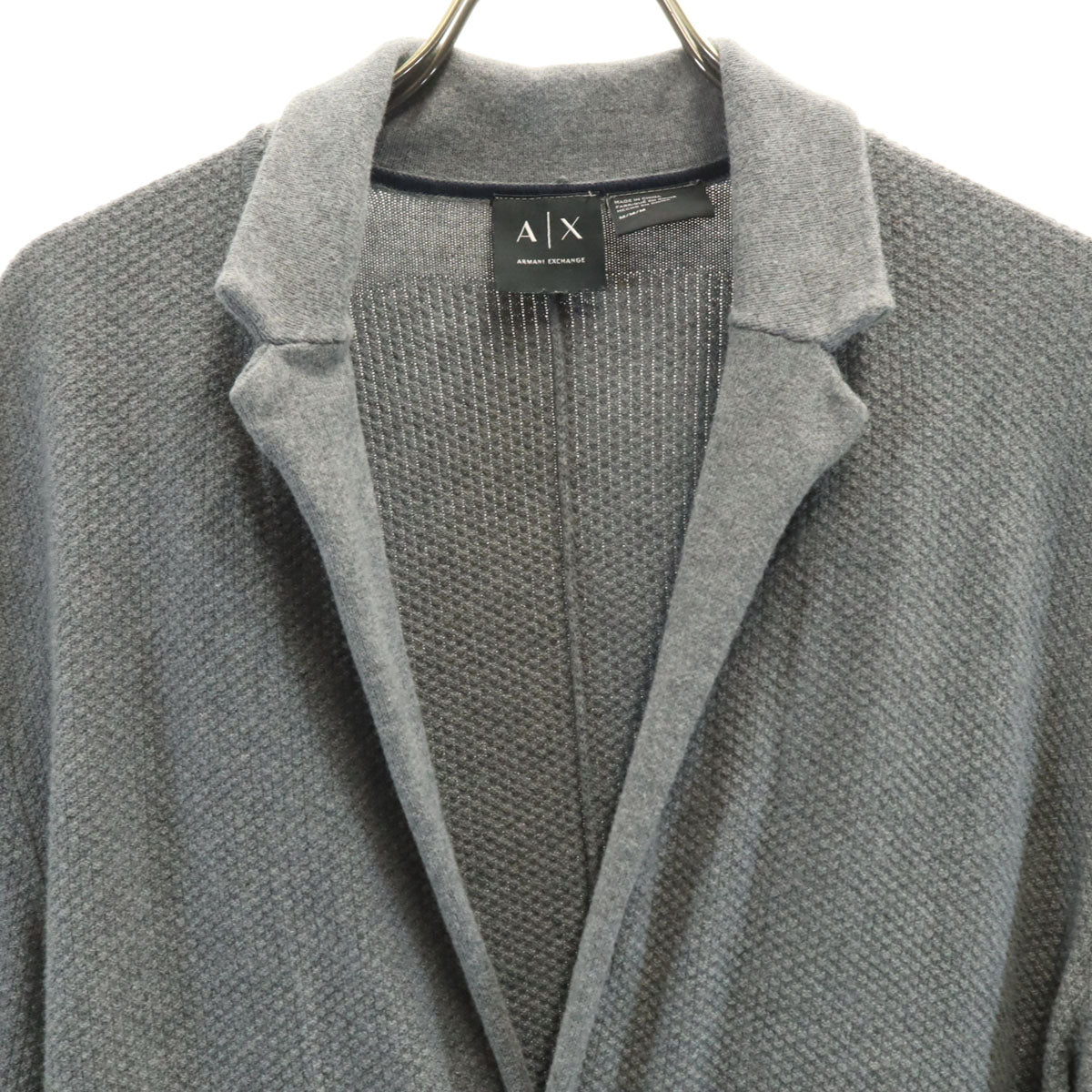 ARMANI EXCHANGE アルマーニエクスチェンジ 長袖 ニットカーディガン M グレー メンズ