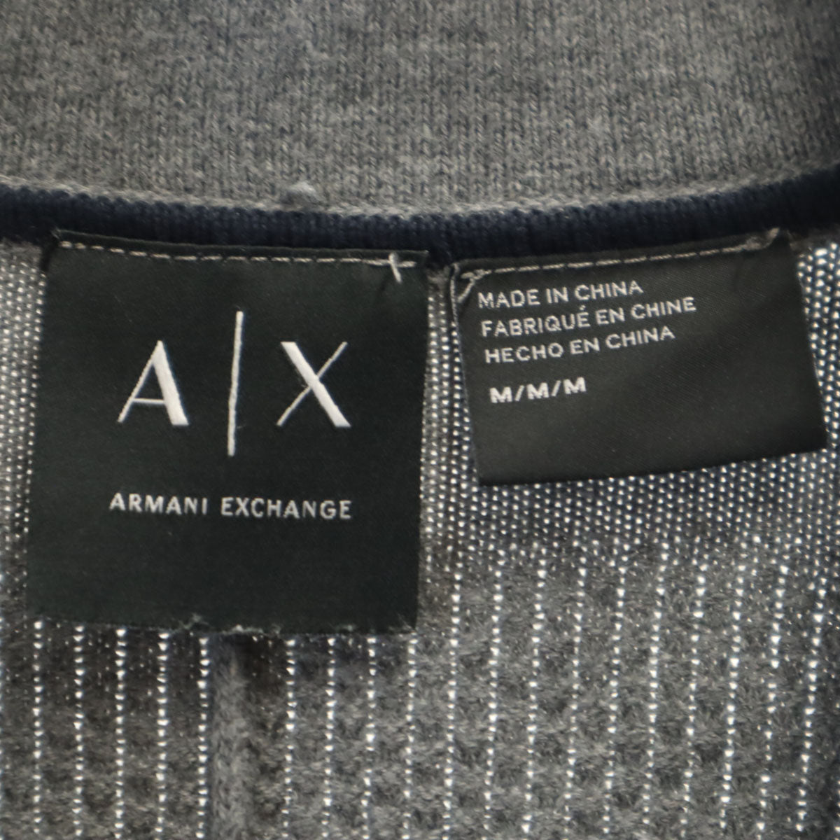 ARMANI EXCHANGE アルマーニエクスチェンジ 長袖 ニットカーディガン M グレー メンズ