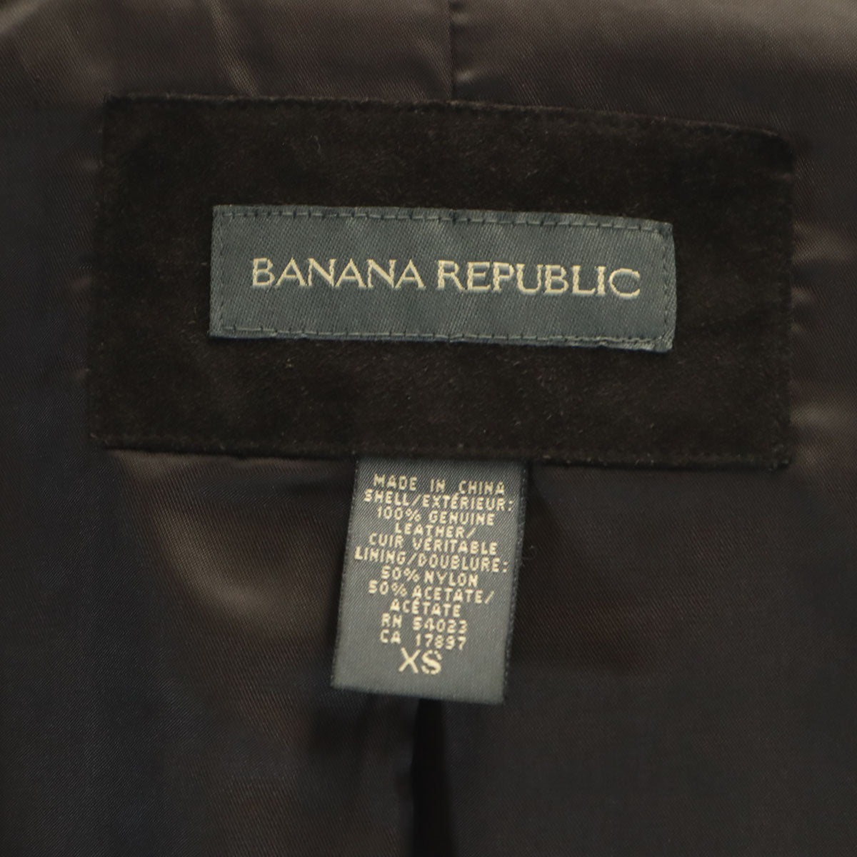 Banana Republic バナナリパブリック オールド 本革 スエードレザージャケット XS ブラウン ブルゾン メンズ