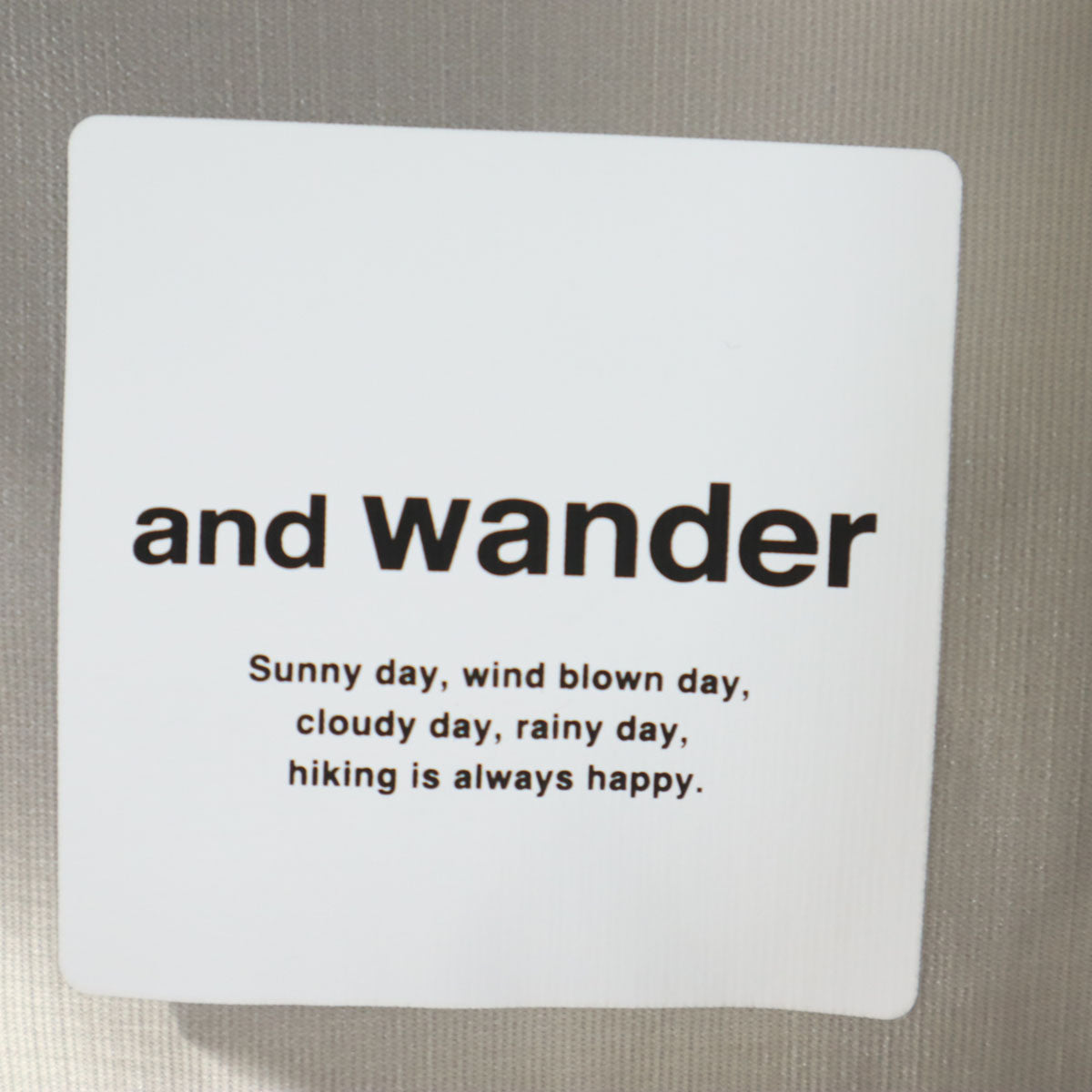 and wander アンドワンダー レインジャケット XL グレー 収納袋付き メンズ