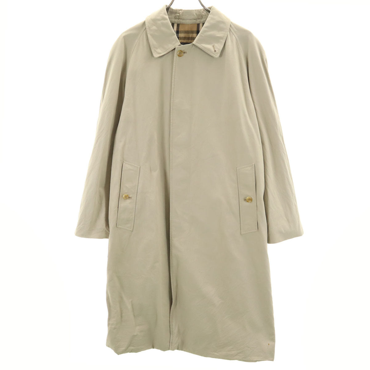 Burberrys バーバリーズ 90s 英国製 オールド ステンカラーコート 44 グレージュ メンズ