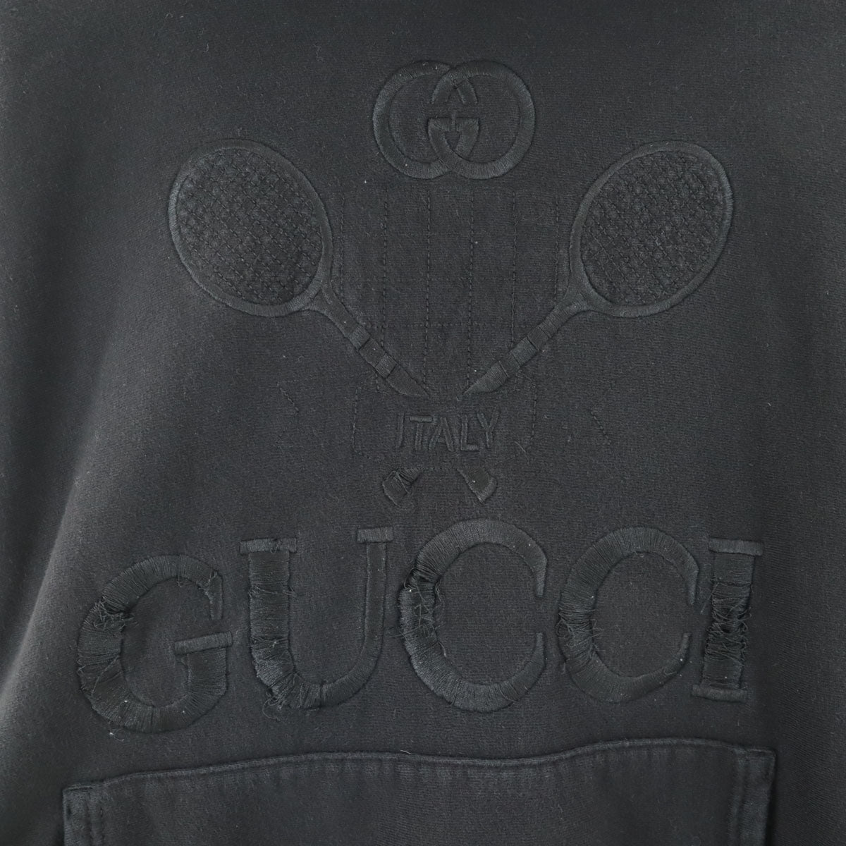 GUCCI グッチ イタリア製 長袖 スウェットパーカー XS ブラック 560502 メンズ