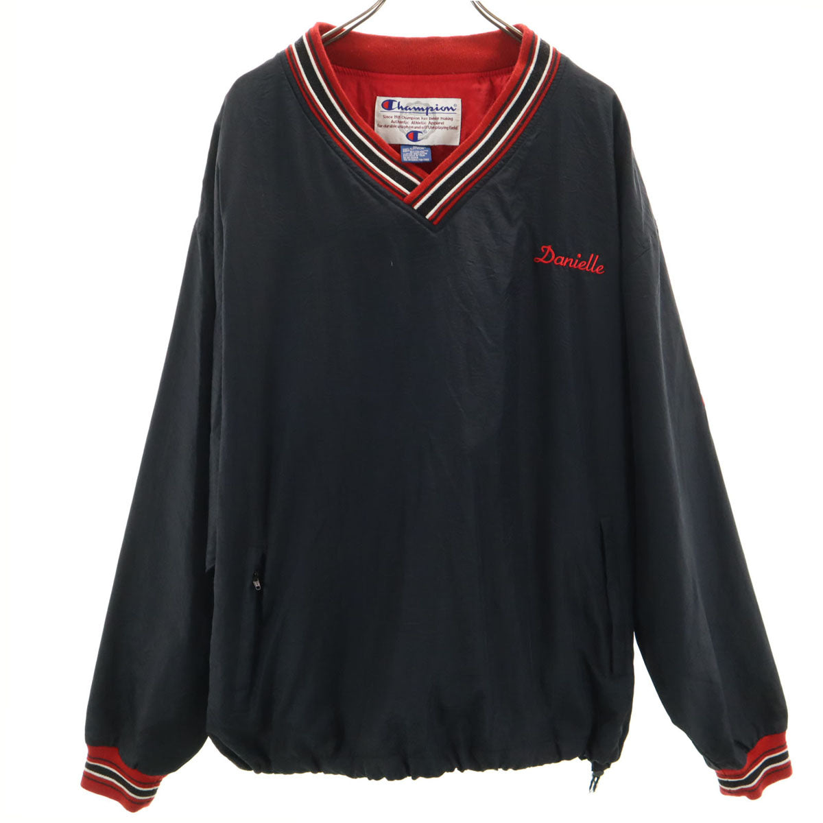 Champion チャンピオン 90s オールド CARTHAGE THEATRE ツーフェイス ピステ XL ブラック プルオーバー メンズ