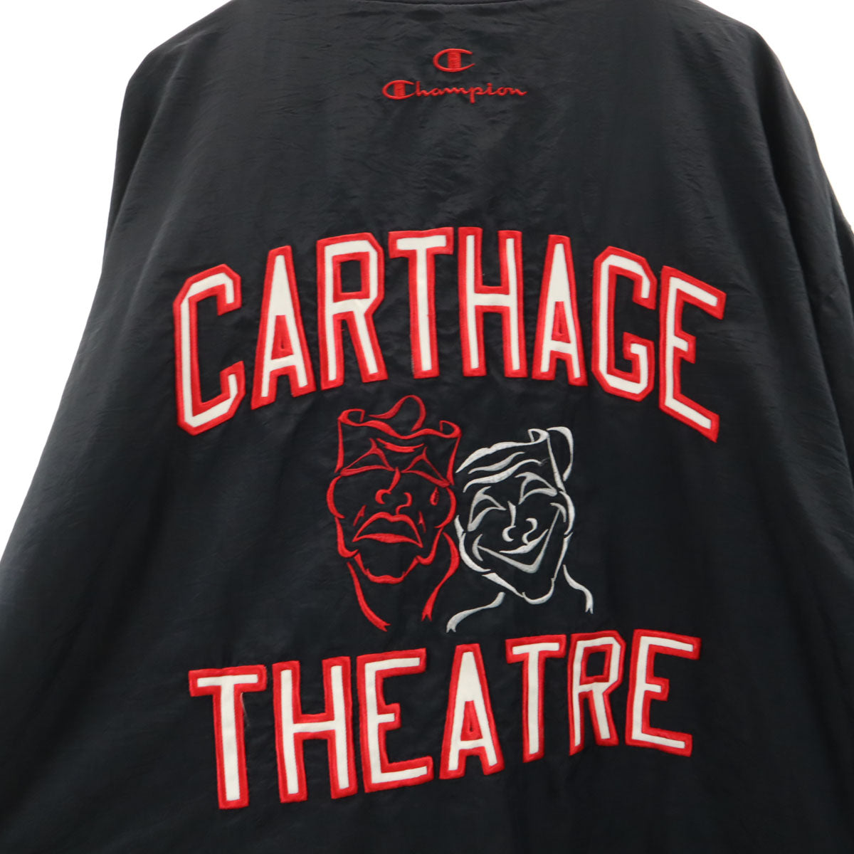 Champion チャンピオン 90s オールド CARTHAGE THEATRE ツーフェイス ピステ XL ブラック プルオーバー メンズ