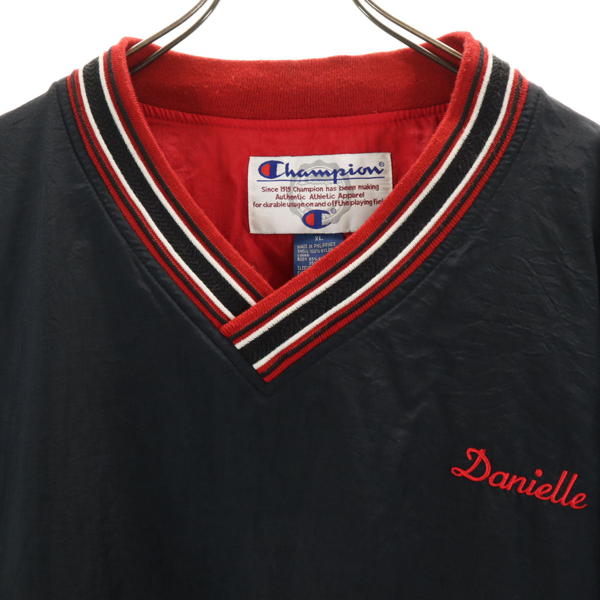 Champion チャンピオン 90s オールド CARTHAGE THEATRE ツーフェイス ピステ XL ブラック プルオーバー メンズ