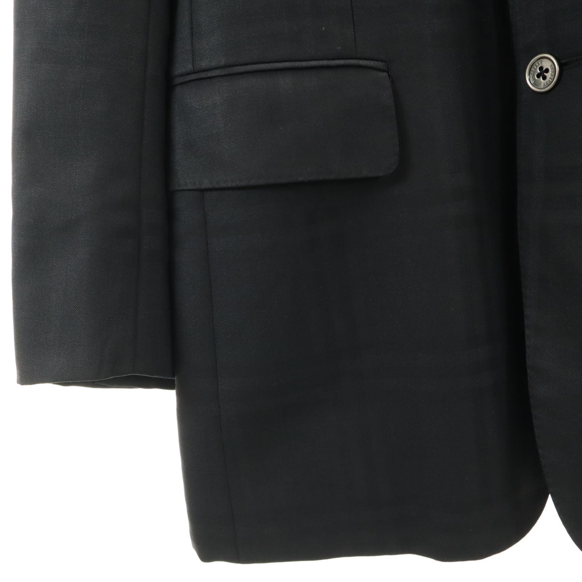 BURBERRY LONDON バーバリーロンドン 日本製 チェック柄 テーラードジャケット A7 ブラック 三陽商会 メンズ
