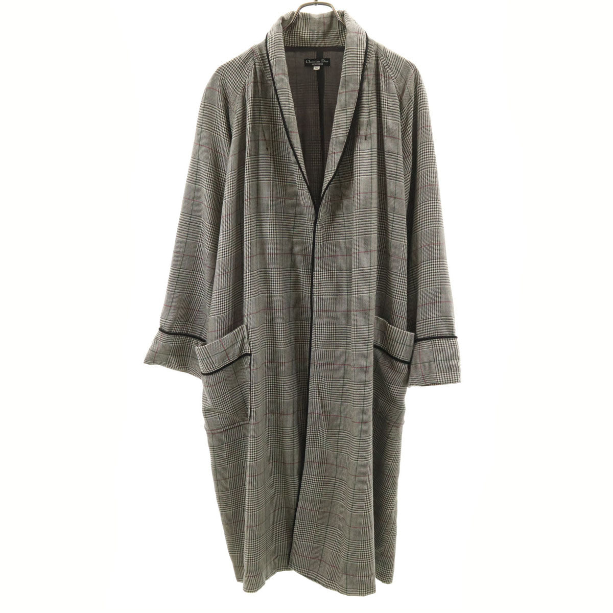 Christian Dior MONSIEUR クリスチャンディオール ムッシュ 90s 日本製 オールド グレンチェック ガウンコート L マルチ メンズ