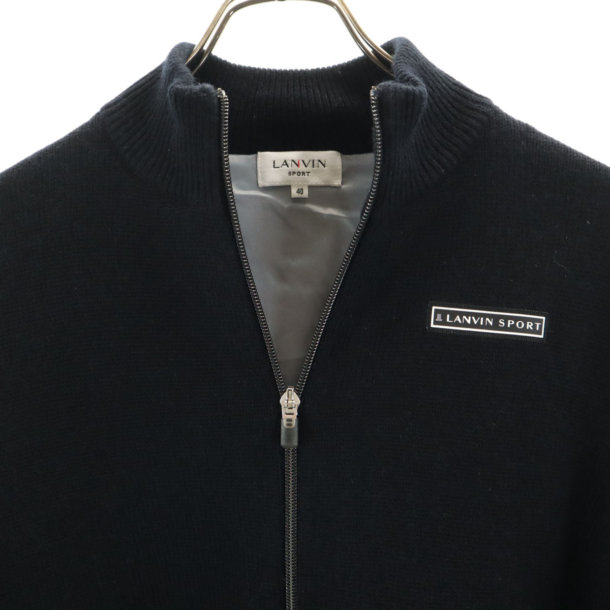 LANVIN SPORT ランバンスポール ニットジャケット 40 ブラック メンズ