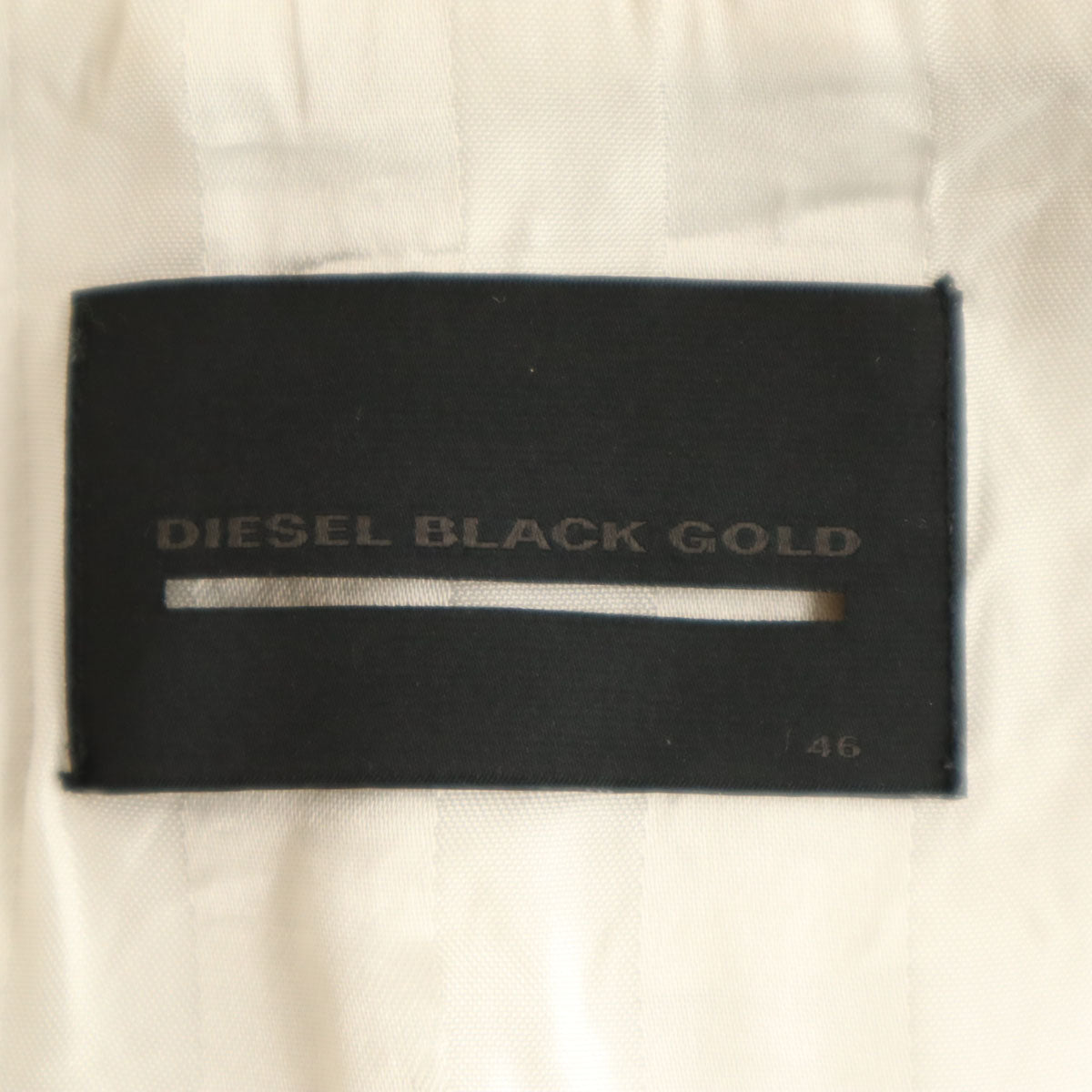 DIESEL BLACK GOLD ディーゼルブラックゴールド 牛革 レザージャケット 46 グレージュ メンズ