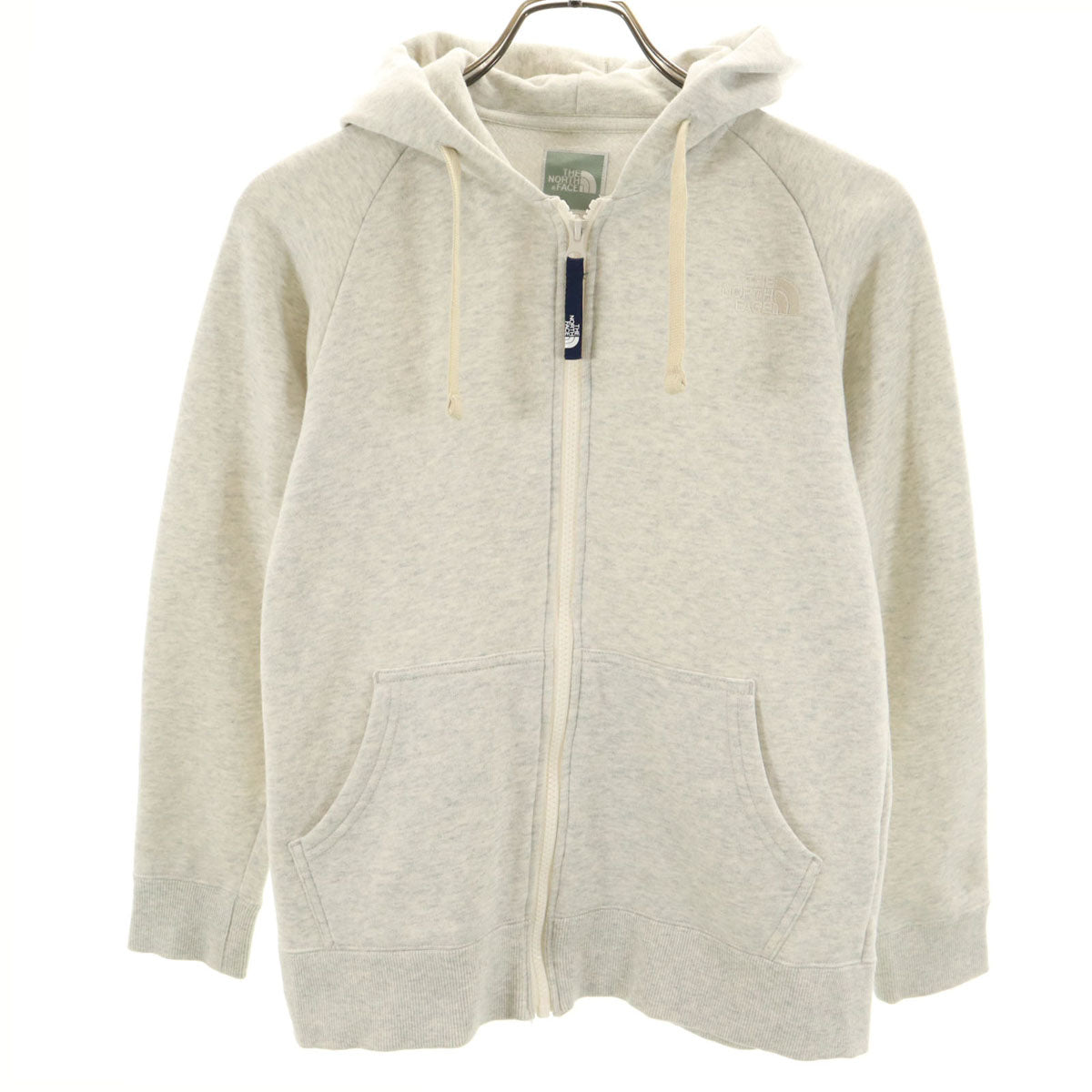 THE NORTH FACE ノースフェイス 長袖 リアビュー スウェット ジップパーカー S グレー NTW62130 アウトドア 裏起毛 レディース