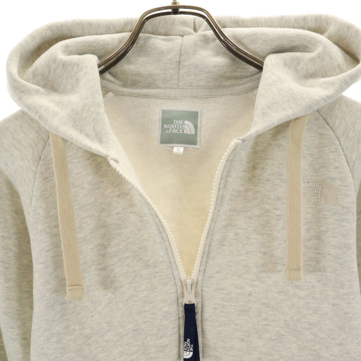 THE NORTH FACE ノースフェイス 長袖 リアビュー スウェット ジップパーカー S グレー NTW62130 アウトドア 裏起毛 レディース