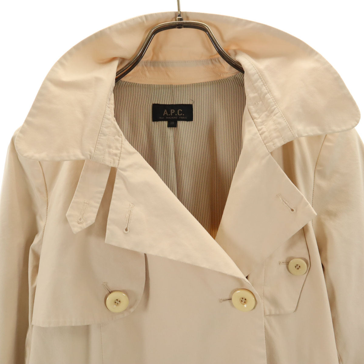 A.P.C. アーペーセー トレンチコート 36 ペールオレンジ レディース