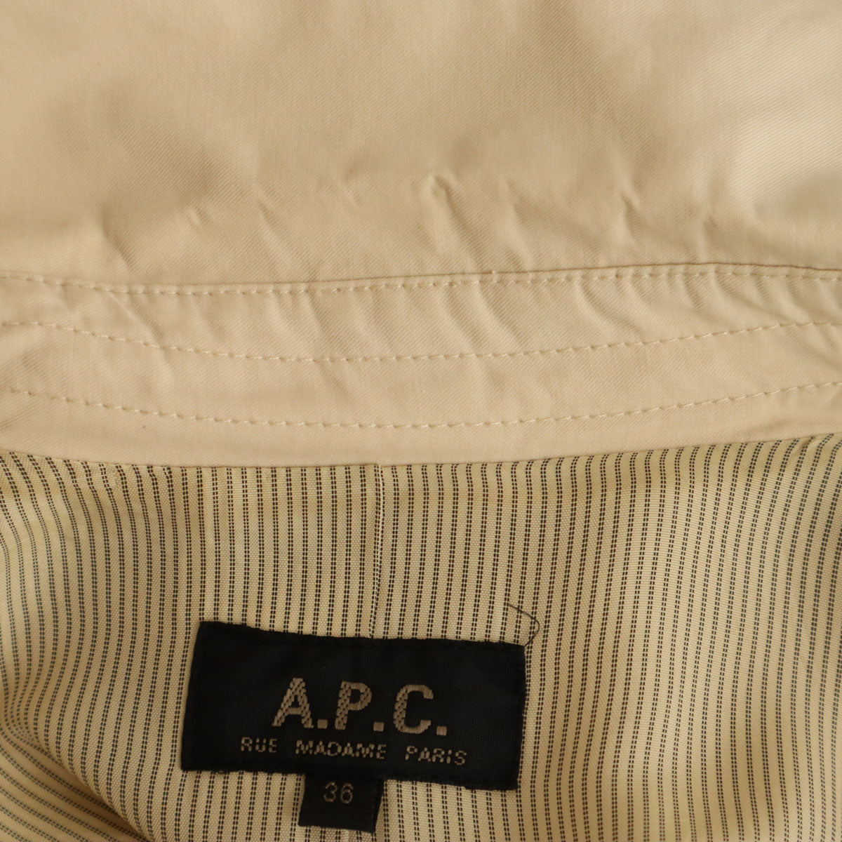 A.P.C. アーペーセー トレンチコート 36 ペールオレンジ レディース