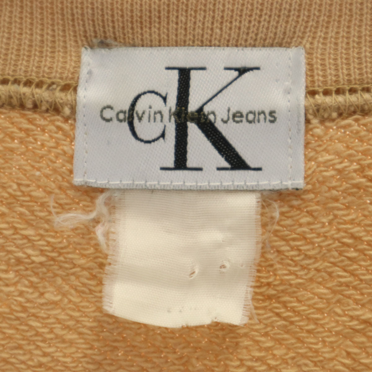 Calvin klein Jeans カルバンクラインジーンズ 90s オールド 長袖 スウェット トレーナー ペールオレンジ メンズ