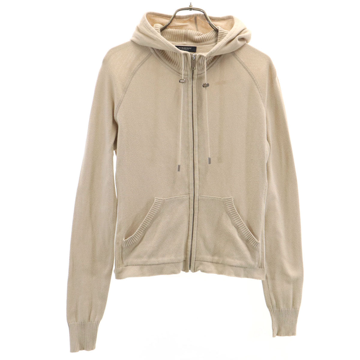 BURBERRY LONDON バーバリーロンドン 長袖 ニット ジップパーカー 1 ベージュ 三陽商会 レディース