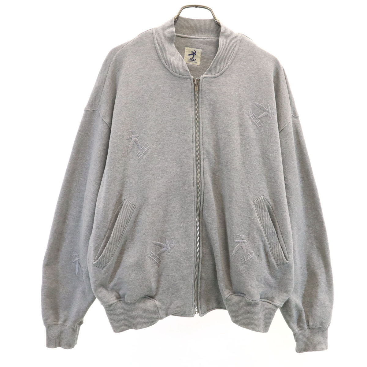 HAI SPORTING GEAR ハイスポーティングギア 90s オールド 長袖 スウェット ジップジャケット M グレー イッセイミヤケ メンズ