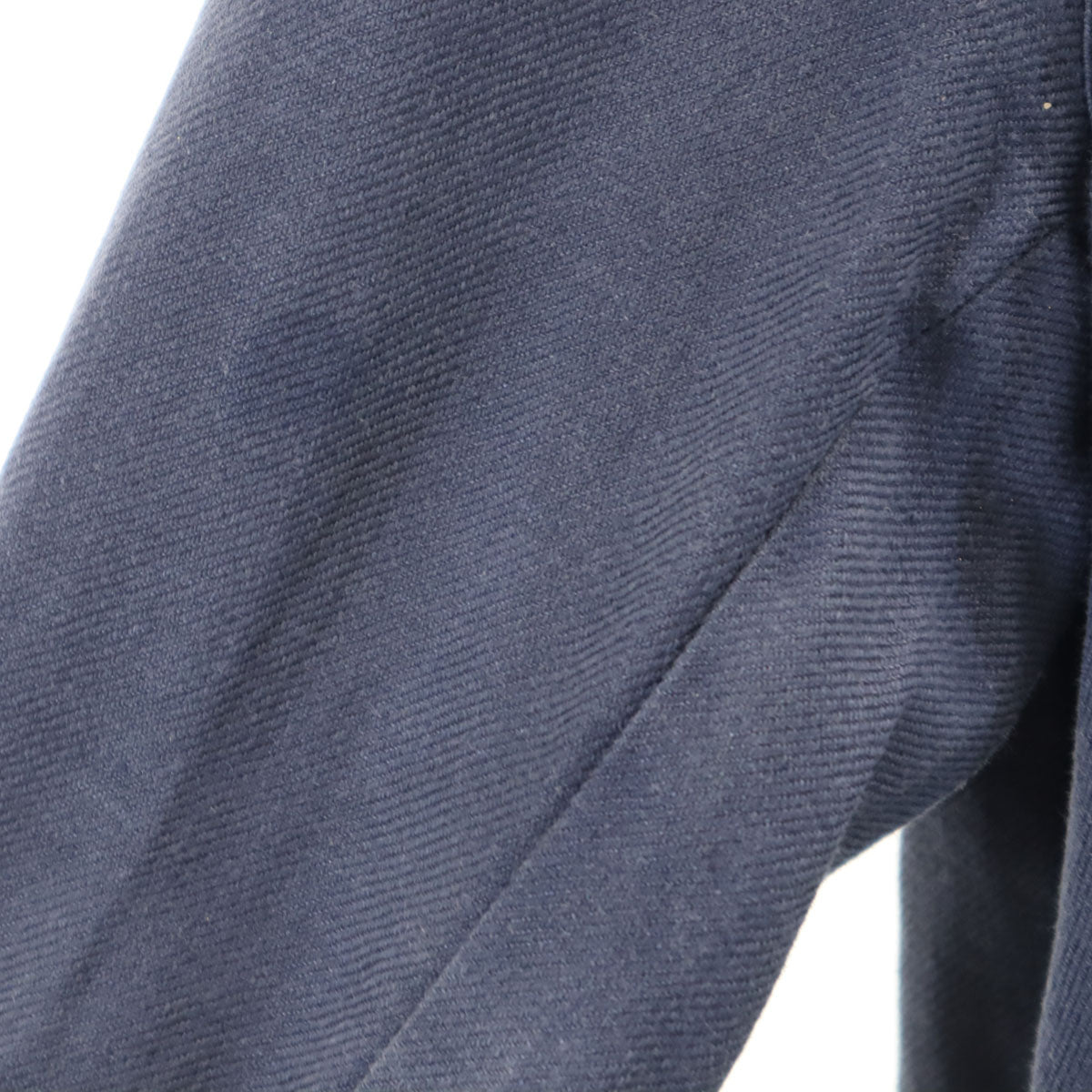 ISSEY MIYAKE イッセイミヤケ 70s 日本製 リネンブレンド 初期タグ ヴィンテージ ノーカラージャケット 9 ネイビー レディース