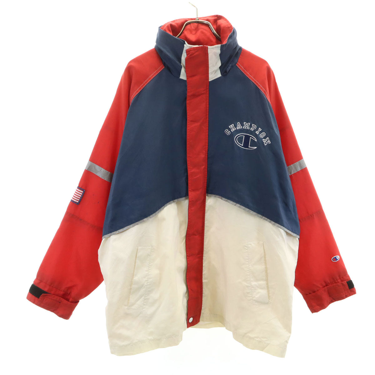 Champion チャンピオン 90s オールド ナイロンジャケット L ネイビー メンズ