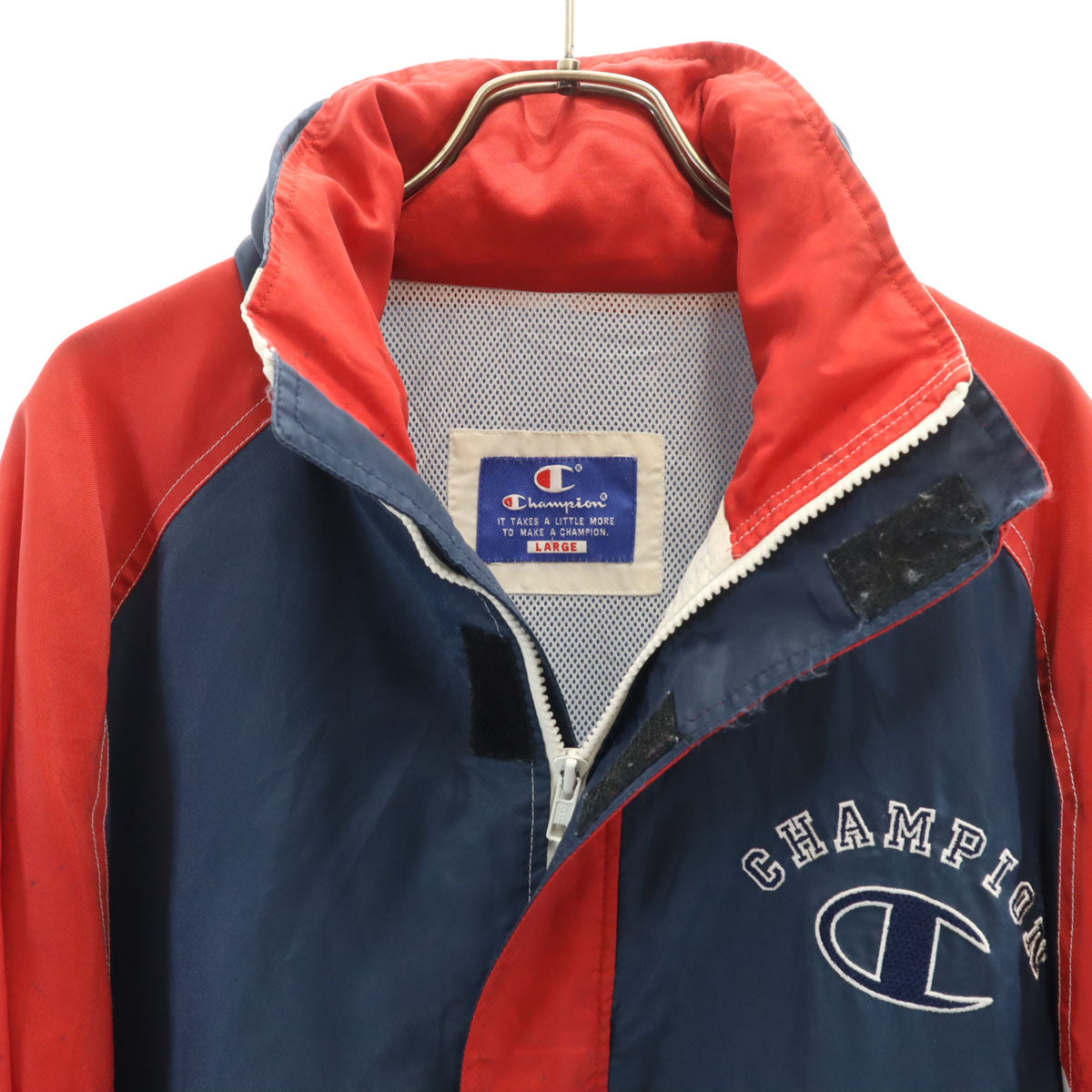 Champion チャンピオン 90s オールド ナイロンジャケット L ネイビー メンズ