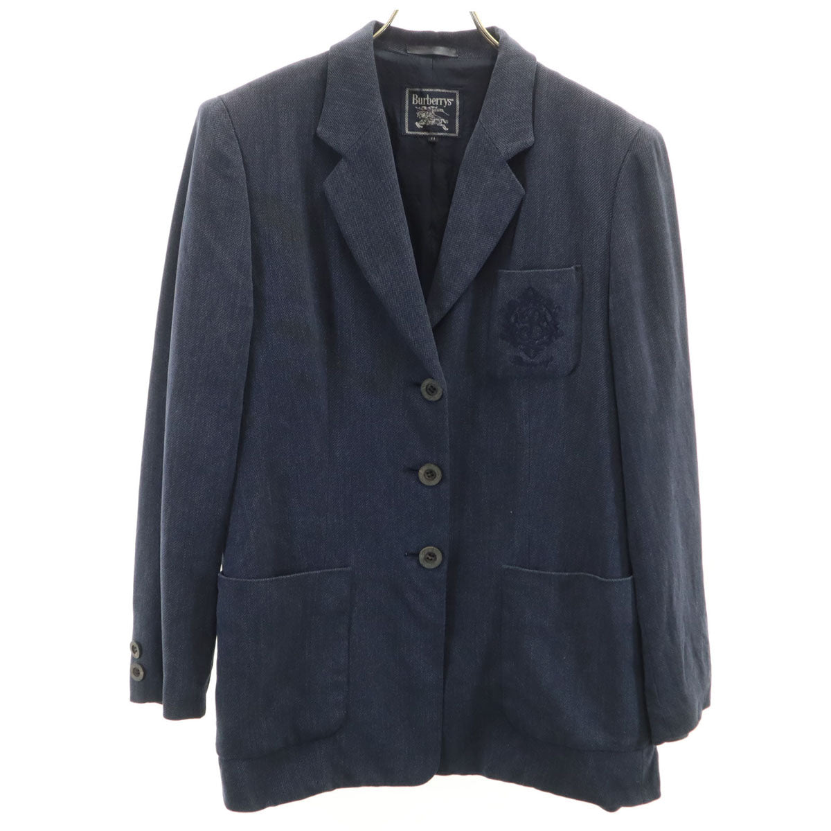 Burberrys バーバリーズ 90s オールド テーラードジャケット 11 ネイビー レディース