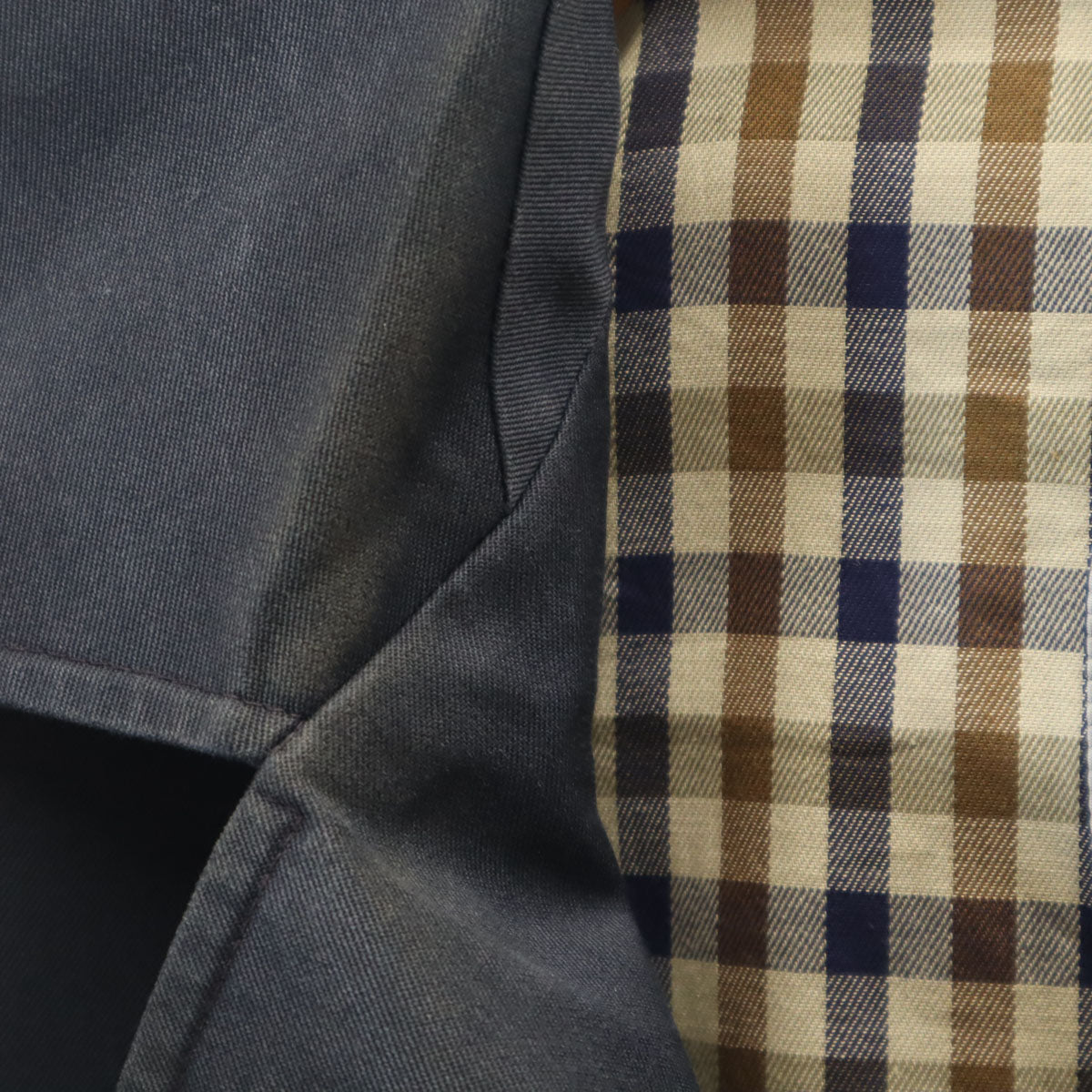 Aquascutum アクアスキュータム 80s ヴィンテージ ステンカラーコート ネイビー メンズ