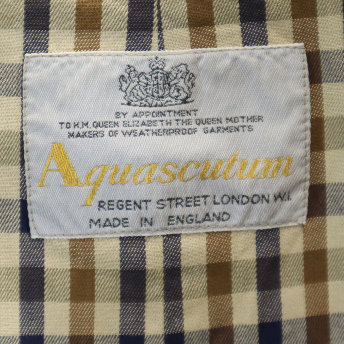Aquascutum アクアスキュータム 80s ヴィンテージ ステンカラーコート ネイビー メンズ