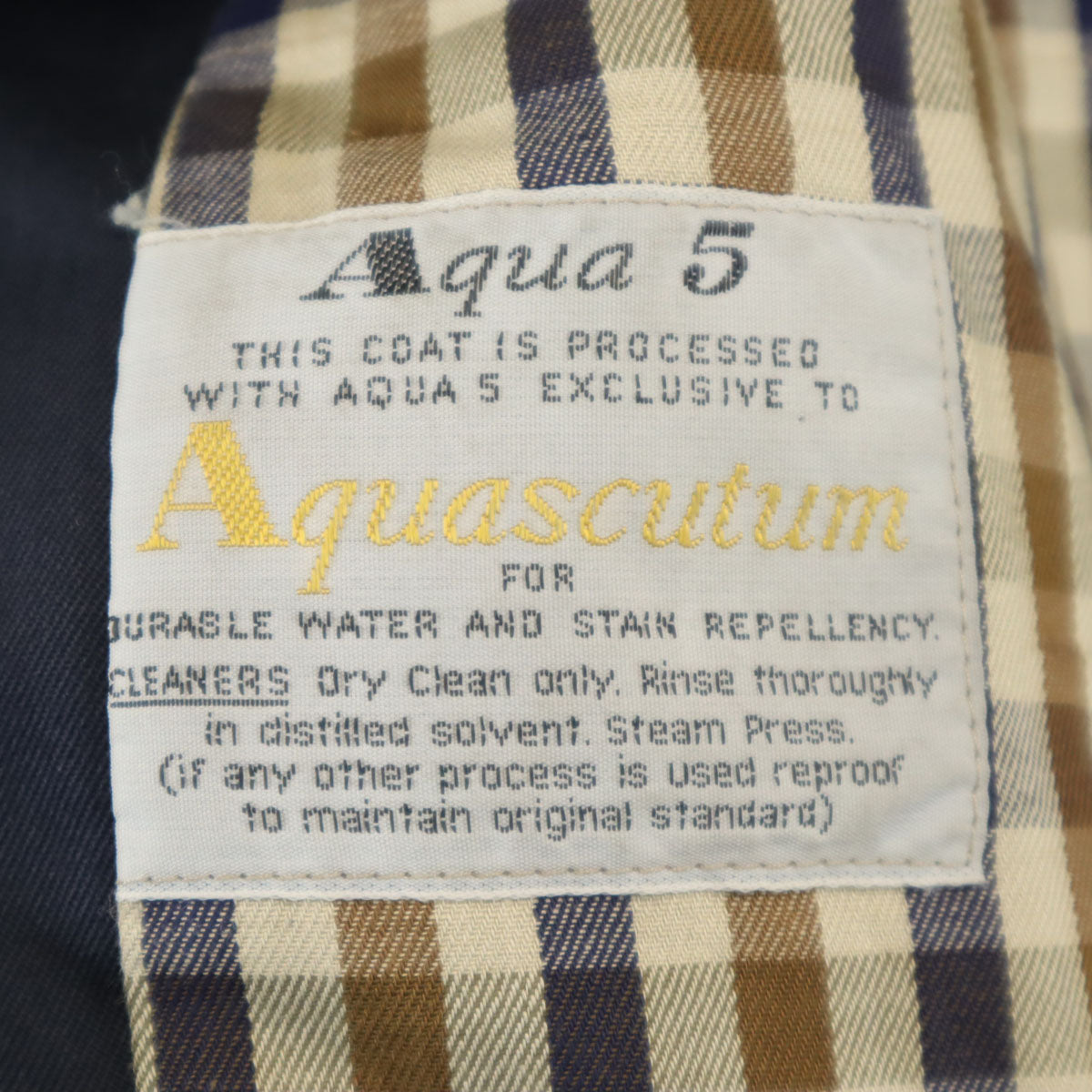 Aquascutum アクアスキュータム 80s ヴィンテージ ステンカラーコート ネイビー メンズ