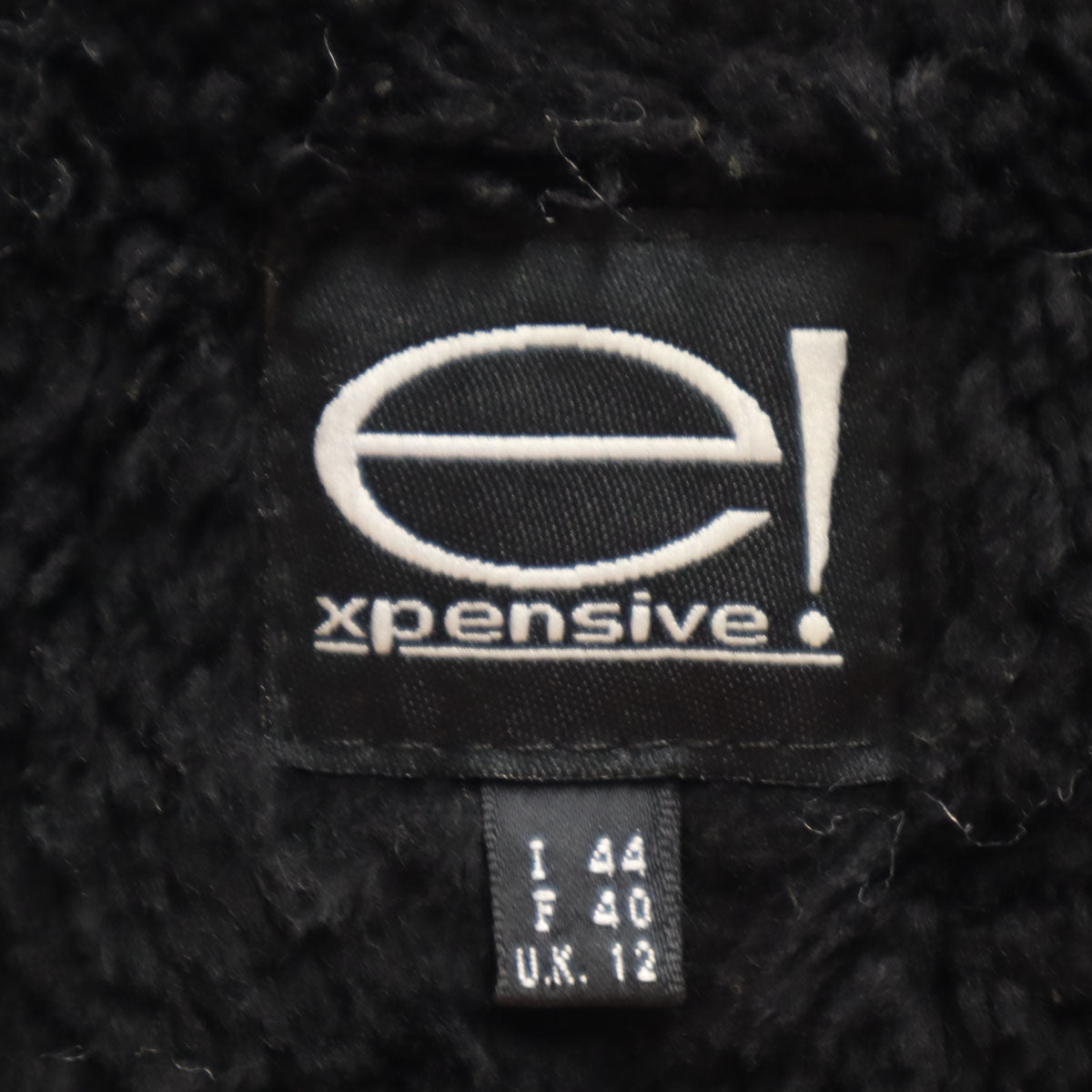 xpensive! イタリア製 裏地ボア コート 44 ブラック レディース