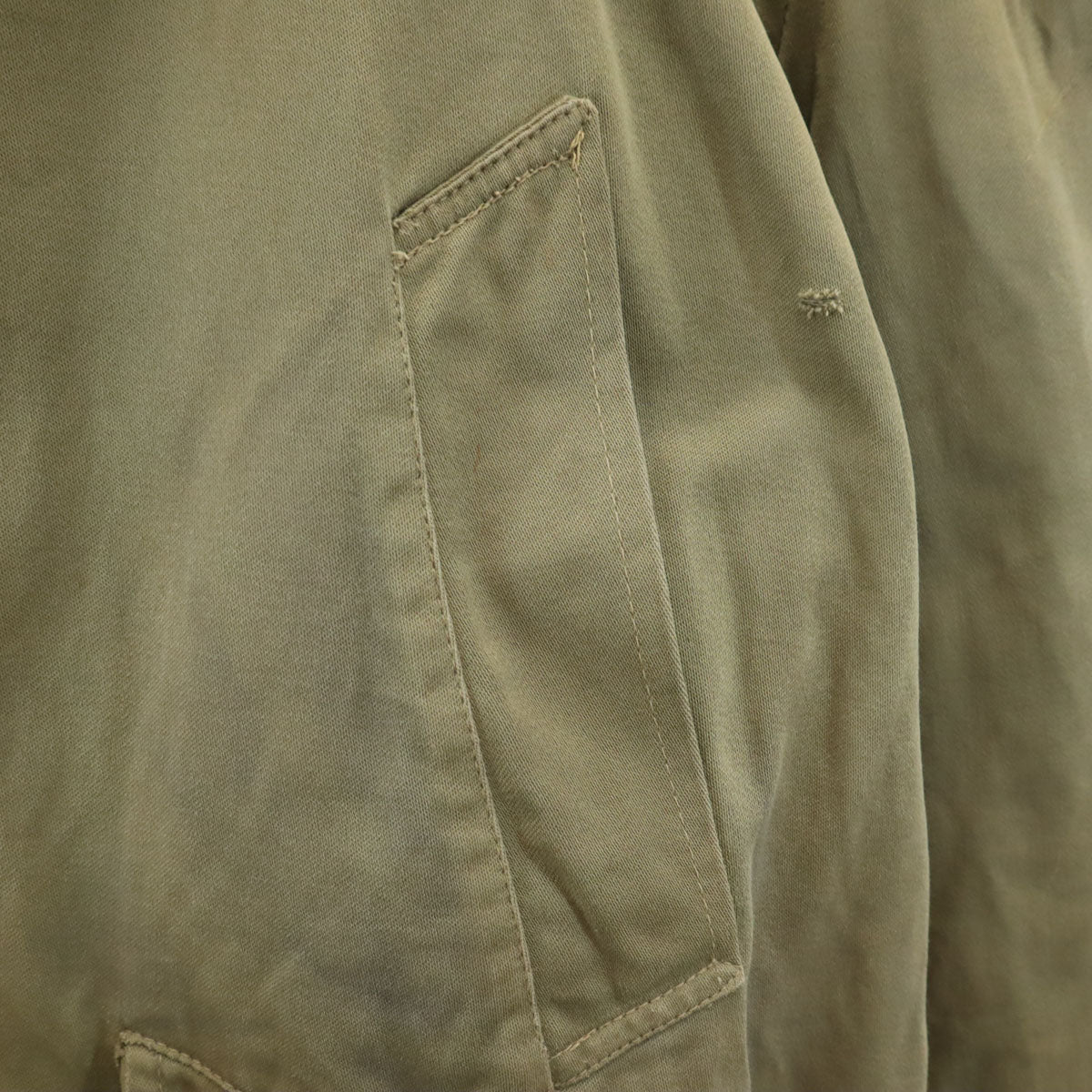 VINTAGE ヴィンテージ 40s 50s クラウンジップ バネクラ 民間品 B-9タイプ フライトジャケット カーキ フード欠損 メンズ