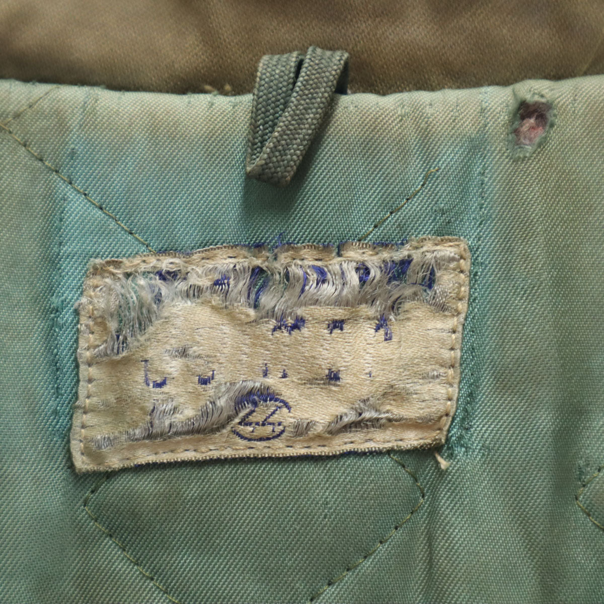 VINTAGE ヴィンテージ 40s 50s クラウンジップ バネクラ 民間品 B-9タイプ フライトジャケット カーキ フード欠損 メンズ