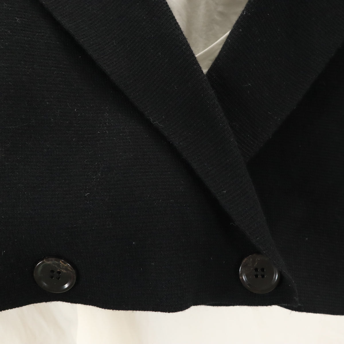 AMERI UNDRESSED アメリ 長袖 ニットレイヤード シャツ F ホワイト プルオーバー レディース