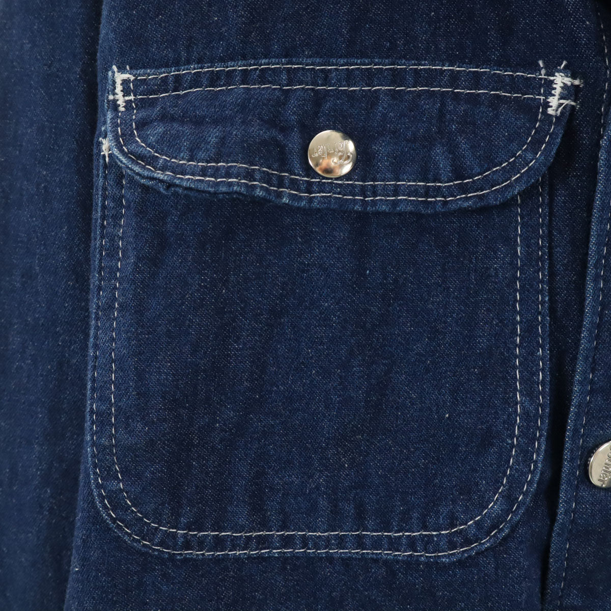 POINTER ポインター USA製 長袖 デニム カバーオール シャツ S インディゴ メンズ