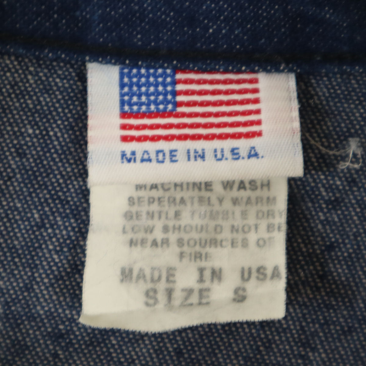 POINTER ポインター USA製 長袖 デニム カバーオール シャツ S インディゴ メンズ