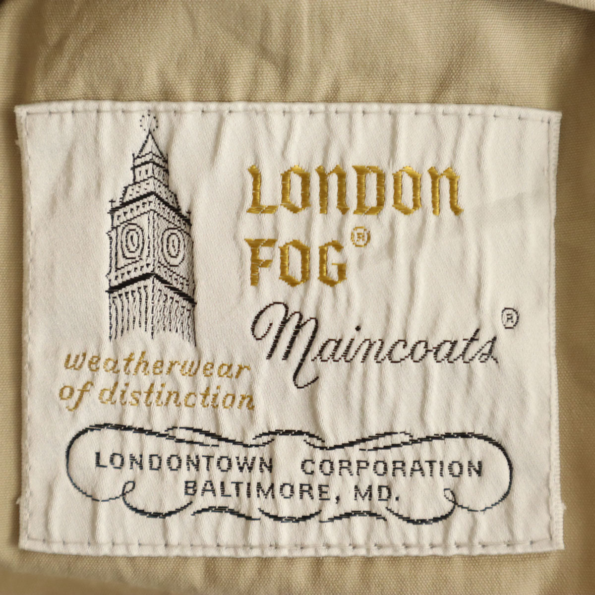 LONDON FOG ロンドンフォグ 80s ヴィンテージ ステンカラーコート 48 ベージュ メンズ