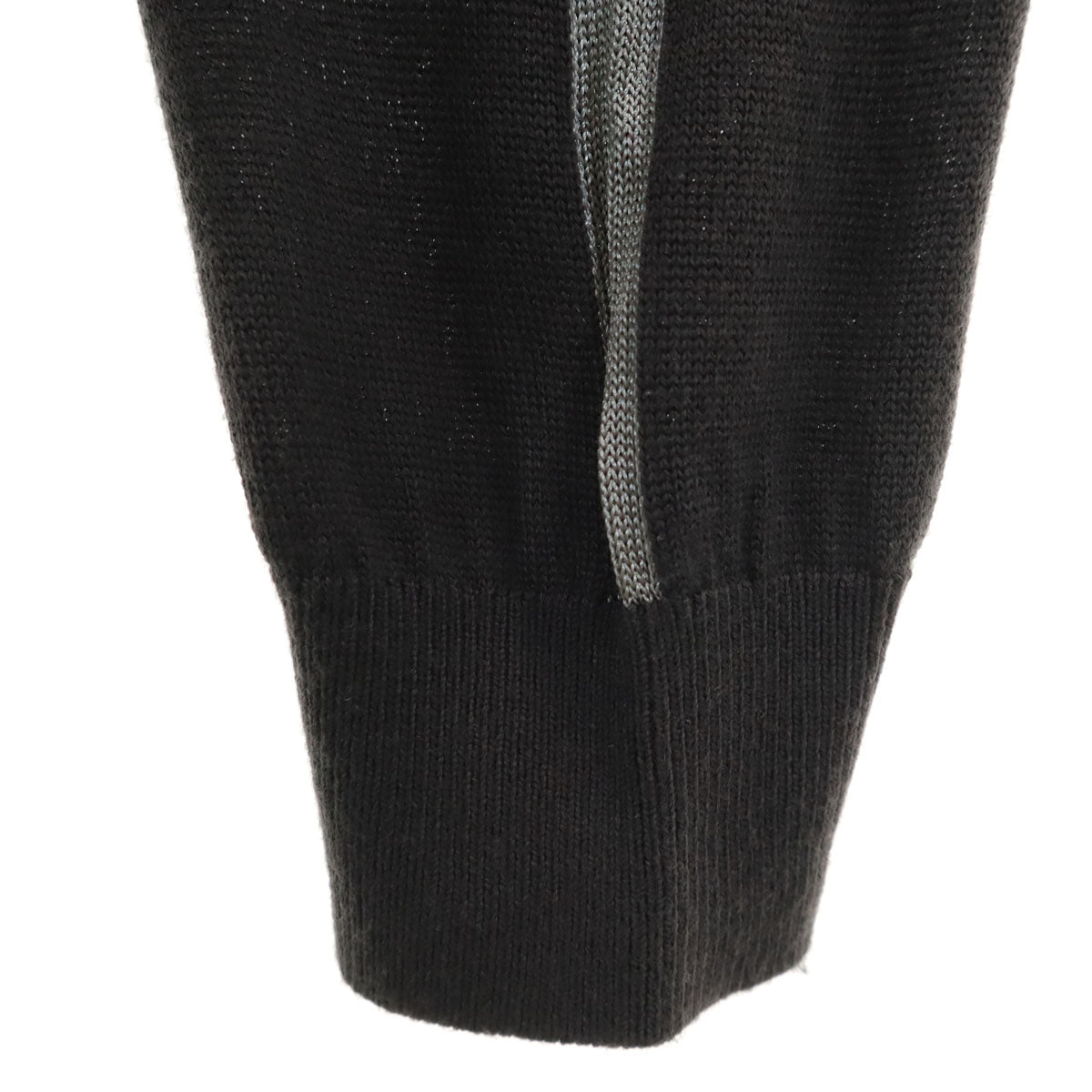 LANVIN SPORT ランバンスポール ダイヤ柄 ニットジャケット 42 チャコールグレー メンズ